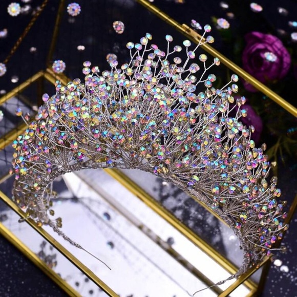 Luxurious Rhinestone Wedding Crown With Rhinestones main image 3